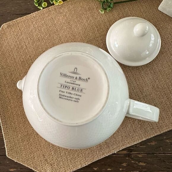VILLEROY & BOCH Luxembourg Tipo Blue Coffee / Tea Pot & Lid Fine Vilbo China - Picture 5 of 8